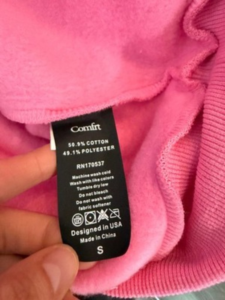 Comfrt Minimalist Hoodie Sorbet Comfort Oversized Lounge Trendy Kjhu46 Pink S — image 4 of 8